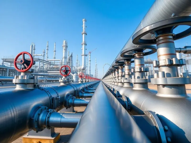 Industrial petroleum pipelines with valves