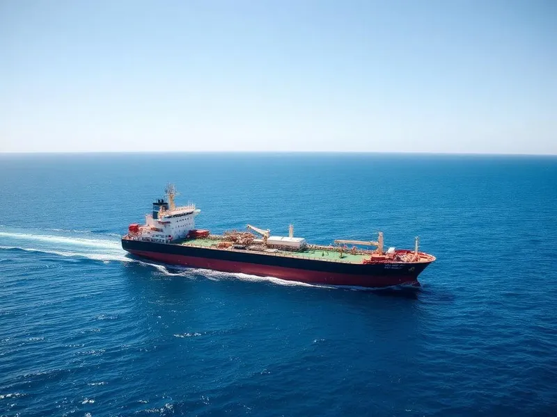 Oil tanker vessel at sea